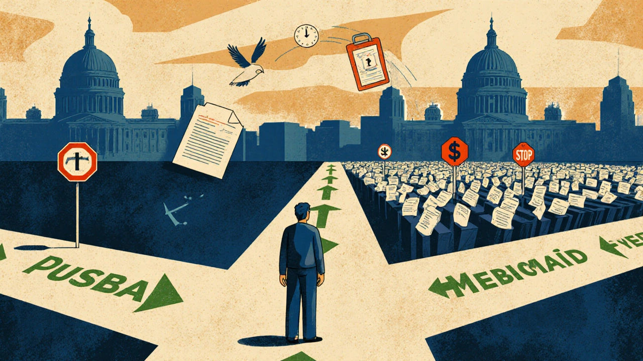 A patient at a crossroads of Medicaid state rules, facing a maze of paperwork and a path to appeal.