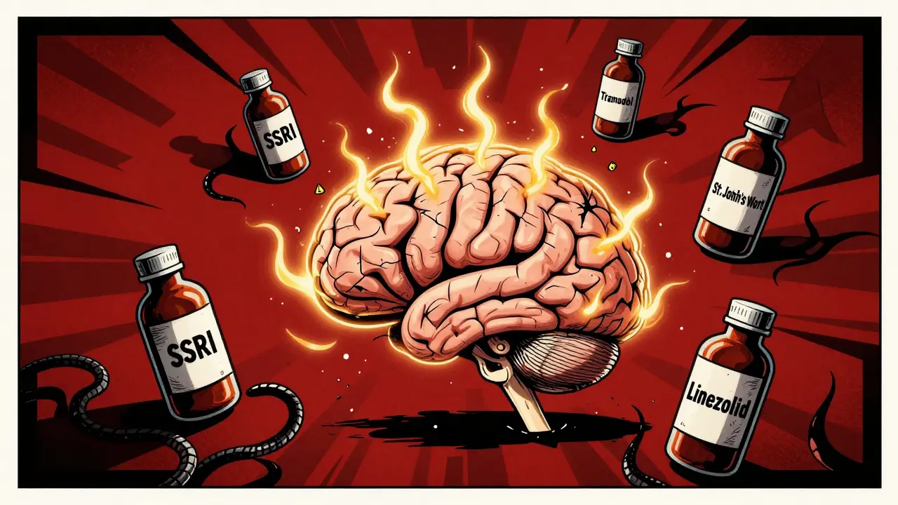 SSRI Antidepressants and Serotonin Syndrome Risk from Drug Interactions